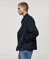 Mango Men's Regular-Fit Technical Fabric Jacket