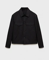 Mango Men's Regular-Fit Cotton Overshirt