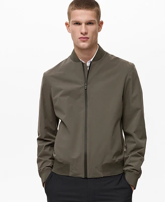 Mango Men's Coolmax Technology Waterproof Bomber Jacket
