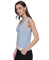 Karl Lagerfeld Paris Women's Colorblocked Sleeveless Top