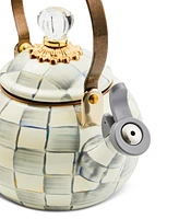 MacKenzie-Childs Sterling Check Whistling 2-Qt. Tea Kettle