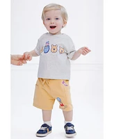 Winnie the Pooh Baby Boys Disney T-Shirt and French Terry Shorts Outfit Set