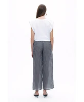 Nocturne Women's Striped Sheer Pants