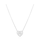 The Lovery Scribble Heart Necklace 14K White Gold