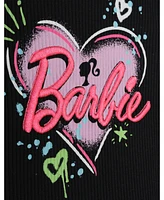 Barbie Girls Cropped Ribbed Tank Top and French Terry Shorts Outfit Set