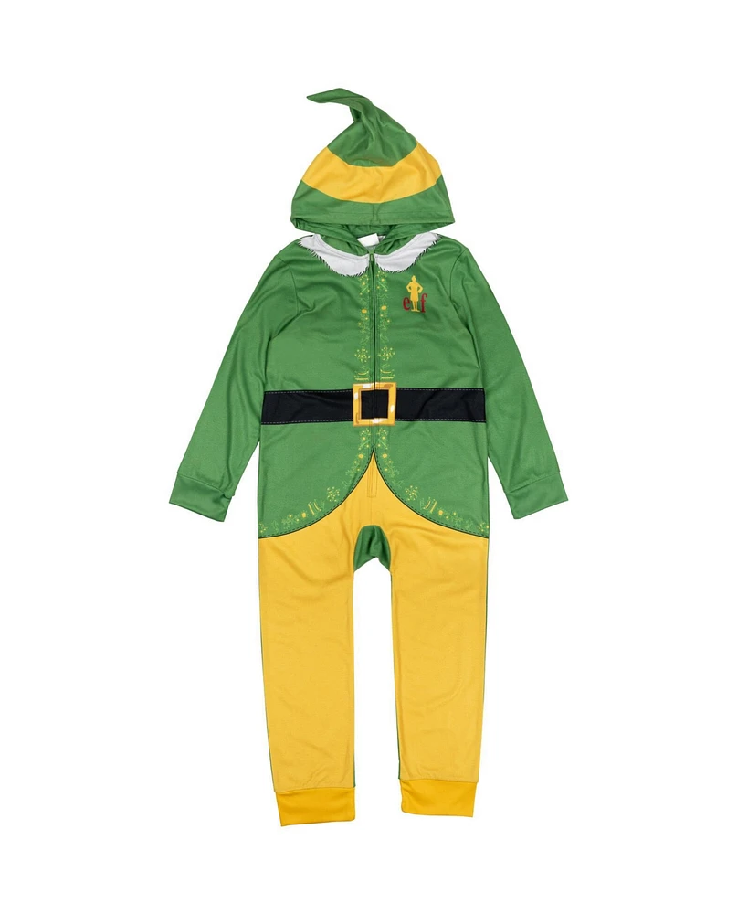 Elf Little Boys Fleece Zip Up Cosplay Pajama Coverall