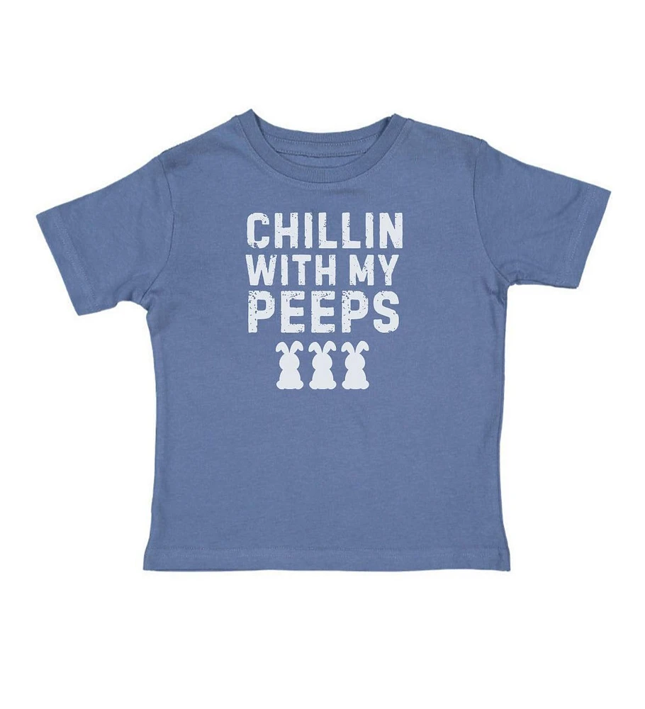 Sweet Wink Toddler Boys Chillin With My Peeps Easter Short Sleeve T-Shirt