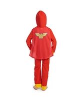 Justice League Toddler Girls Dc Comics Zip Up Costume Pajama Coverall and Cape