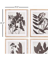 Pressed Foliage Prints, Set Of 4