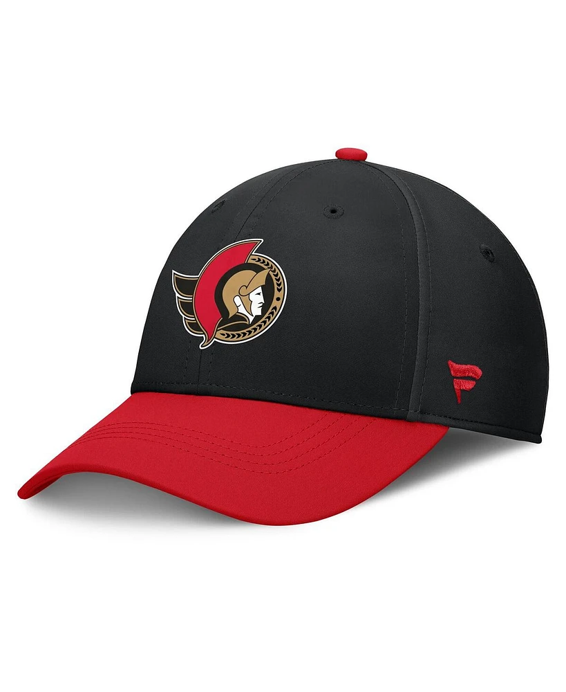 Fanatics Men's Black/Red Ottawa Senators Authentic Pro Rink Flex Hat