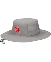 Columbia Men's Gray Nebraska Huskers Bora Bora Iii Omni-Shade Booney Hat