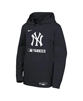 Nike Big Boys and Girls Navy New York Yankees Authentic Collection Performance Pullover Hoodie