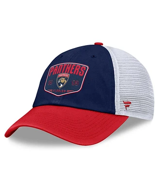 Fanatics Men's Navy Florida Panthers Fundamental One-Time Trucker Adjustable Hat