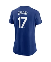 Nike Women's Shohei Ohtani Royal Los Angeles Dodgers 2024 Fuse Name Number T-Shirt