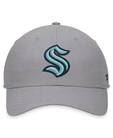 Fanatics Men's Gray Seattle Kraken Extra Time Adjustable Hat