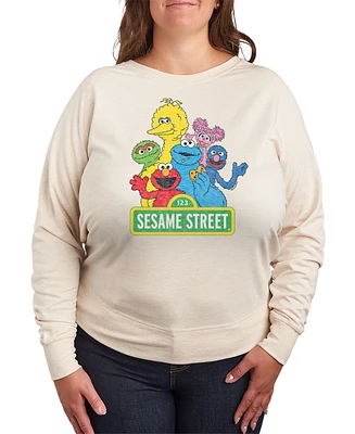 Hybrid Apparel Plus Sesame Street Group Graphic Pullover T-Shirt