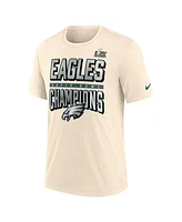 Nike Men's Cream Philadelphia Eagles Super Bowl Lix Champions Strong Slant Tri-Blend T-Shirt