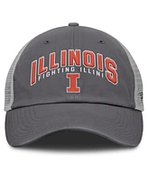 Fanatics Men's Charcoal Illinois Fighting Illini Ionic Trucker Adjustable Hat