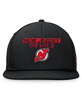 Fanatics Men's Black New Jersey Devils Authentic Pro Prime Snapback Hat