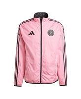 Adidas Men's Pink/Black Inter Miami Cf 2025 Anthem Reversible Full-Zip Jacket