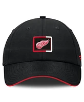 Fanatics Men's Black/Red Detroit Red Wings Authentic Pro Ripstop Adjustable Hat