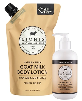 Dionis Vanilla Bean Goat Milk Body Lotion Refill Set