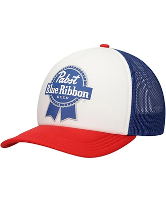 Lids Men's White Pabst Blue Ribbon Foam Trucker Adjustable Hat