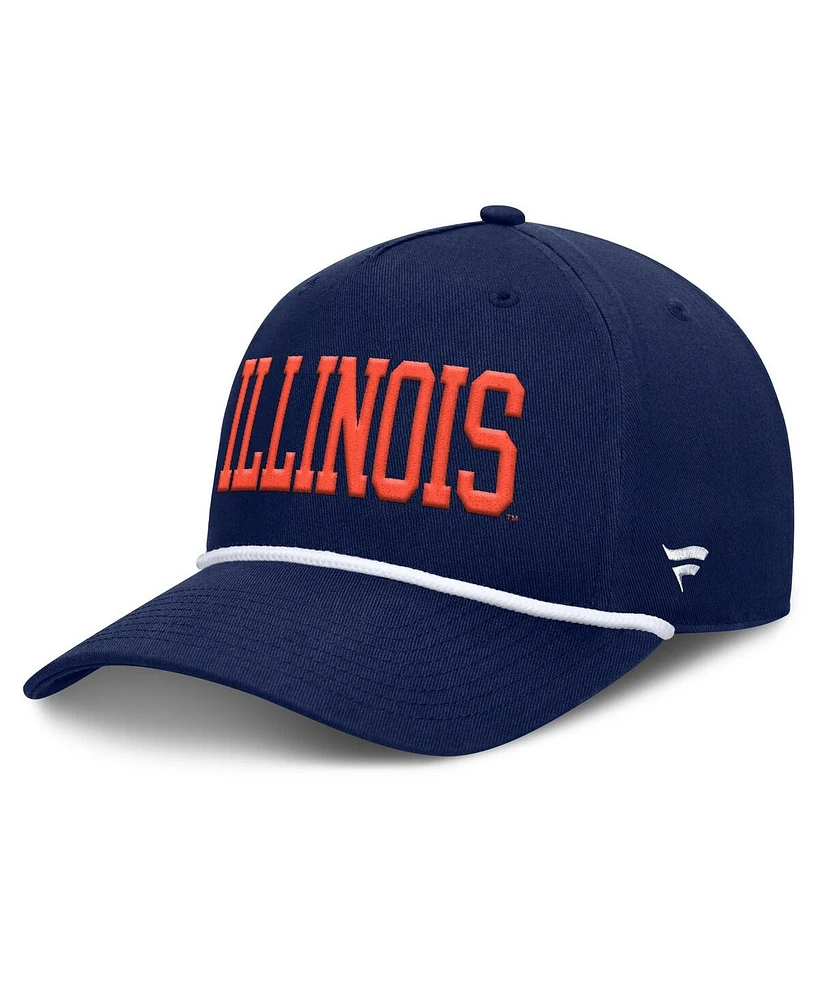 Fanatics Men's Navy Illinois Fighting Illini Foul Ball Rope Adjustable Hat