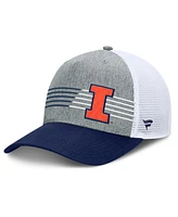 Fanatics Men's Heather Gray/Navy Illinois Fighting Illini Profile Trucker Adjustable Hat