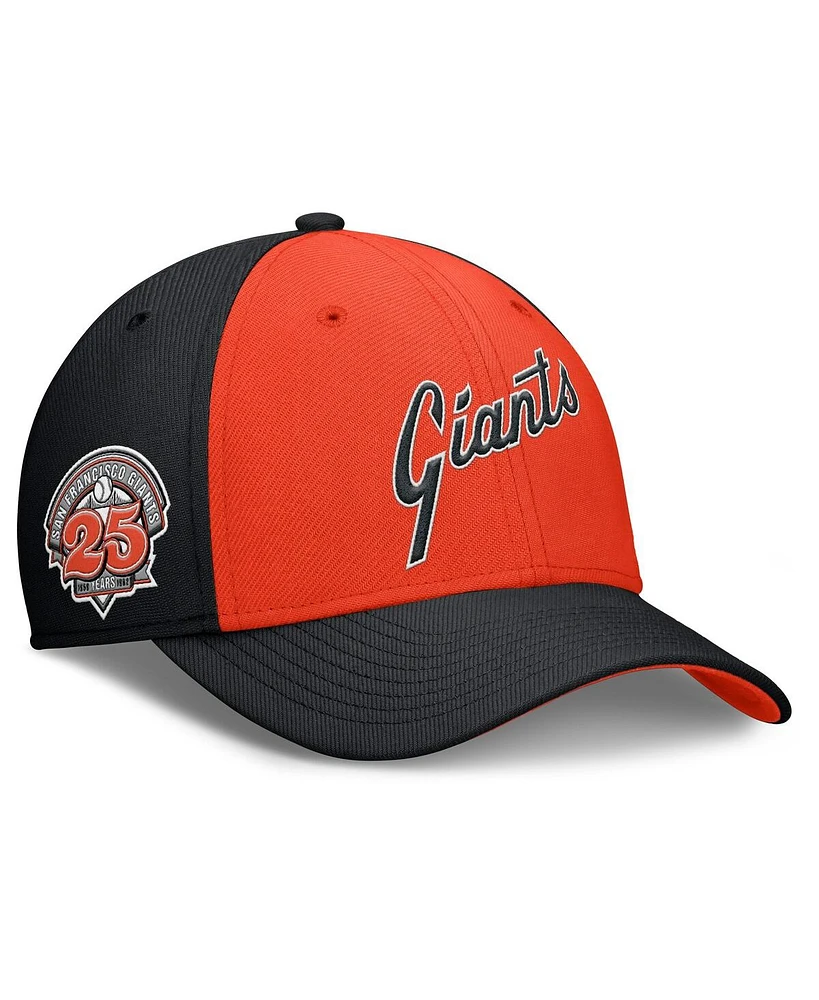 Nike Men's Black/ San Francisco Giants Rise Swoosh Performance Flex Hat