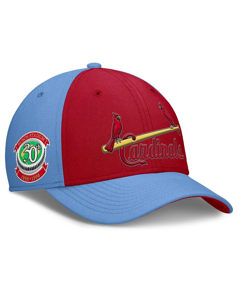 Nike Men's Light Blue/Red St. Louis Cardinals Rise Swoosh Performance Flex Hat