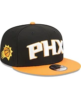 New Era Men's Black/Orange Phoenix Suns Jersey Hook Statement Edition 9FIFTY Snapback Hat