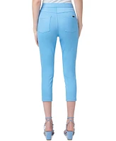 Hue Women's Mid-Rise Pull-On Denim Capri Leggings