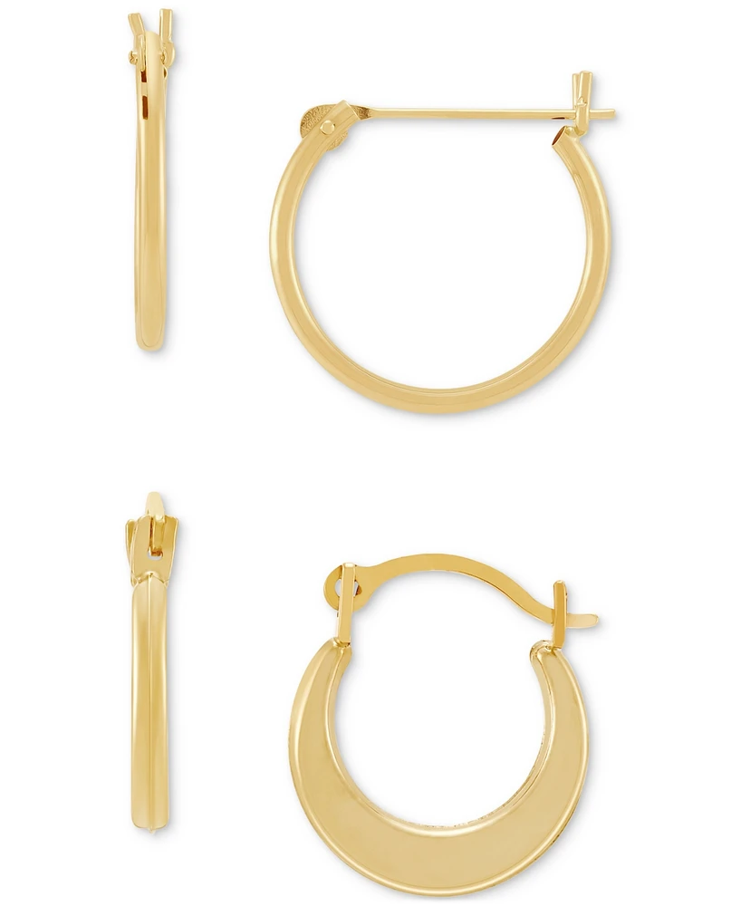 Children's 2-Pc. Set Hoop Earrings in 14k Yellow Gold