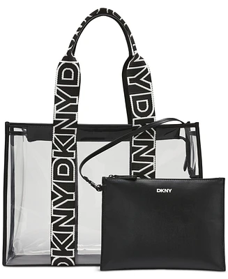 Dkny Arena Large See Through Tote Bag with Pouch