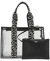 Dkny Arena Large See Through Tote Bag with Pouch