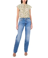 Parker Women's The Rowan Printed Cotton Ruffled Top