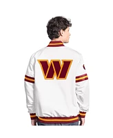 Starter Men's White Washington Commanders Scout Full-Snap Varsity Jacket