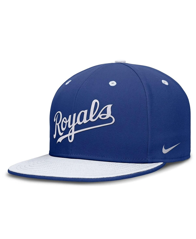 Nike Men's Royal/White Kansas City Royals True Primetime Two-Tone Performance Fitted Hat