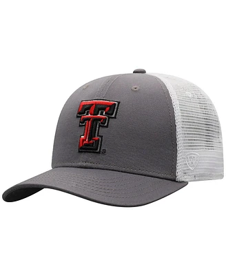 Top of the World Men's Gray/White Texas Tech Red Raiders Victory Baseline Trucker Adjustable Hat