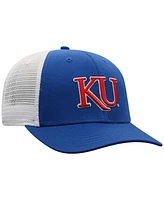 Top of the World Men's Royal/White Kansas Jayhawks Victory Baseline Trucker Adjustable Hat