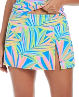 Bleu by Rod Beattie Women's On The Bright Side Printed High-Waist Swim Skirt