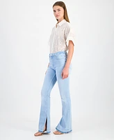 Boss Orange Women's Mid-Rise Slit-Flare-Leg Jeans