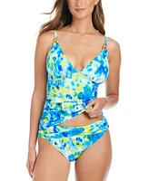 Bleu By Rod Beattie Womens Lifes A Beach Tankini Top Sarong Hipster Bikini Bottoms