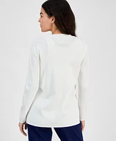 Ak Anne Klein Petite Newport Open-Front Cardigan