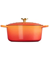 Le Creuset Signature 7.25-Qt. Flamme Doree Round Dutch Oven with Crucible Knob - 100th Anniversary Edition