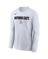 Nike Men's White Appalachian State Mountaineers 2025 On-Court Bench Long Sleeve T-Shirt