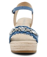 Anne Klein Women's Wilton Embellished Espadrille Wedge Sandals