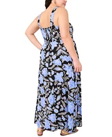 Vince Camuto Plus Square-Neck Sleeveless Maxi Dress