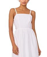 1.state Women's Embroidered Tie-Back Midi Dress